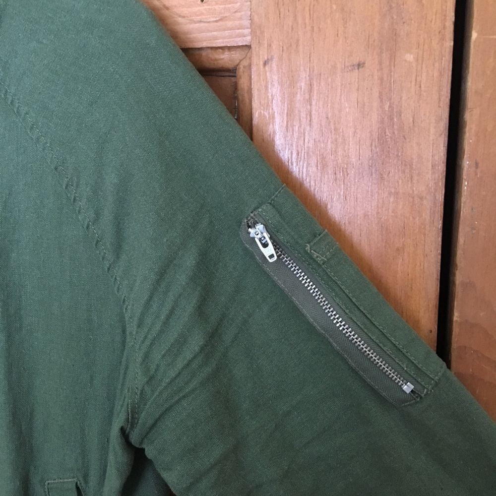 Sanctuary Linen Cargo Bomber Jacket - image 5